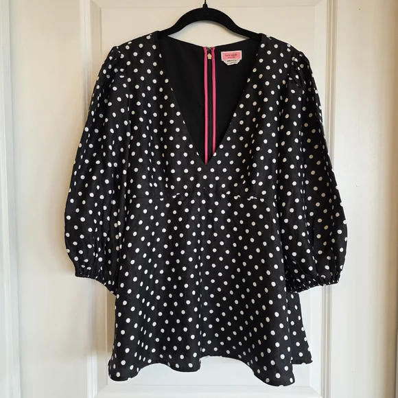 Kate Spade New York Harmony Dot Cloqué Top Size 14 - Picture 2 of 6